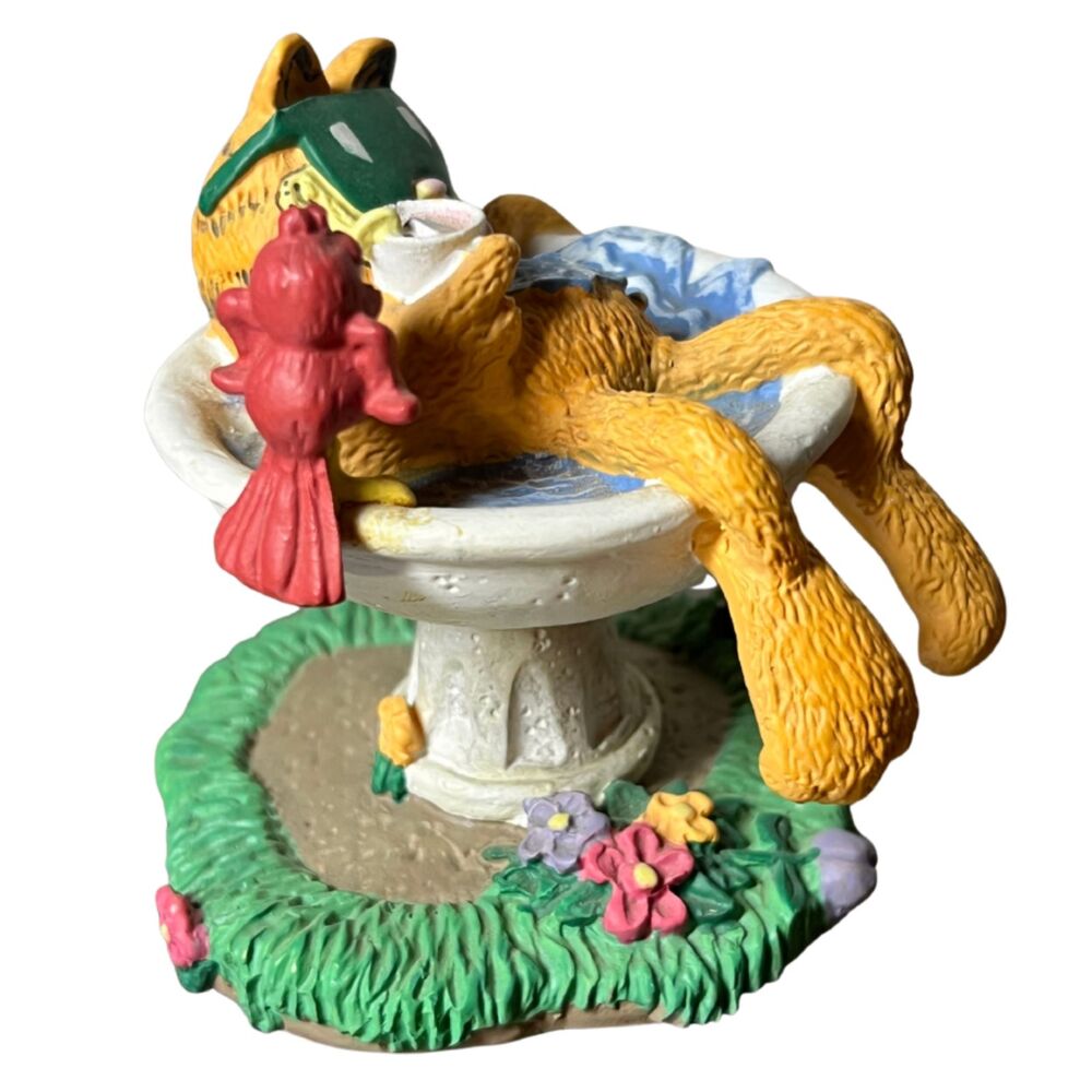 Vintage Garfield On Vacation Figure Danbury Mint Jim Davis 1992 Missing Umbrella - Picture 2 of 6